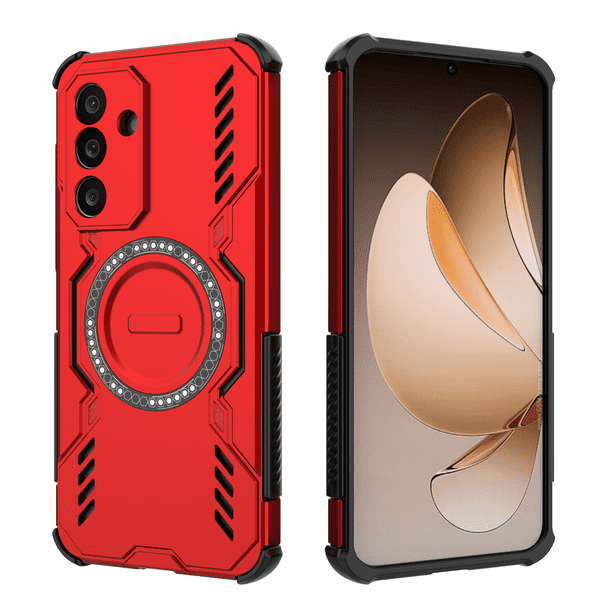 Funda FOXDOCK para Samsung Galaxy M56 , magnética, resistente a golpes, con soporte, unisex, carga inalámbrica