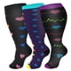 thumbnail image 1 of suxuMhao Calcetines Atléticos - Calcetines Grandes, Calcetines Extragrandes de Talla Grande, Calcetines hasta la Rodilla y la Pantorrilla para Uso Diario y Deportivo, Talla 4XL, 3 Pares, Punto de, 1 of 2