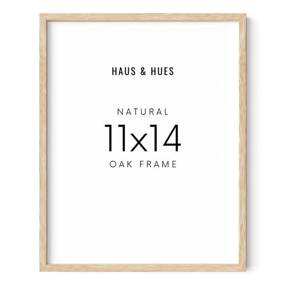 Marco de fotos de madera HAUS AND HUES 11x14 de madera de roble natural