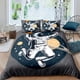 thumbnail image 1 of v2148 Bed Sheets Astronaut Comforter Set Full Size Pieces for Teen Girls Outer Space Bedding Comforter Set Ultra Soft Galaxy Room Decor pcs 3-Piece Bedding Set (1 Duvet Cover + 2 Pillow Shams) Bed Sh, 1 of 5