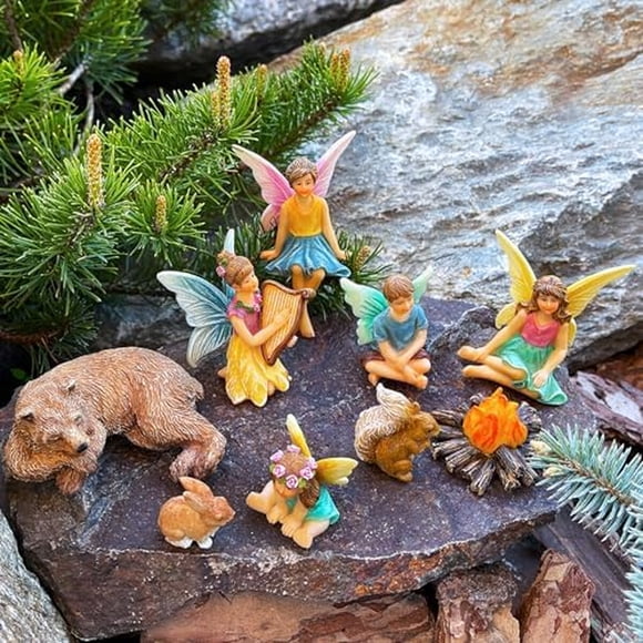 Kit Hadas Miniatura Mood Lab Resina Jardín Camping