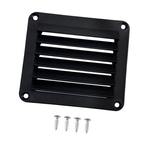 Magideal - Rejilla De Ventilación Con Rejilla De Ventilación Rectangular Para Yate Marino, De Nailon, Fácil Instalación, Cubierta De Rejilla De Ventilación Para Negro