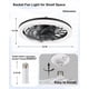 thumbnail image 3 of Ventilador de techo LITTARBY de montaje empotrado, negro, con control remoto y regulable, 3 of 7