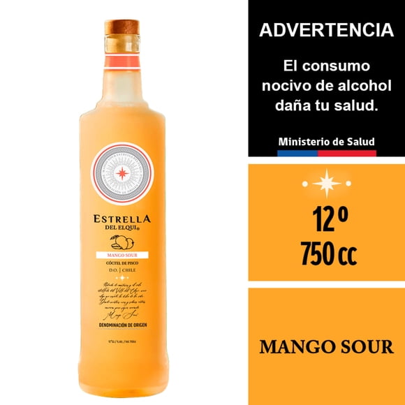 Cóctel Pisco Sour Mango 12° Botella, 750 ml
