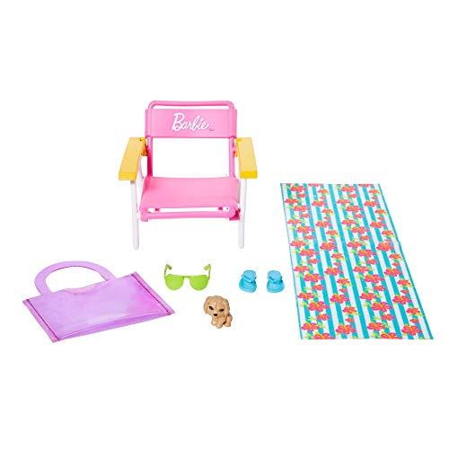 Paquete De Accesorios Barbie Beach Lounger
