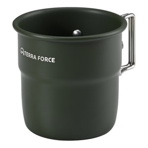 Terra Force - Taza Aluminio Camping 300 Ml Verde Oscuro