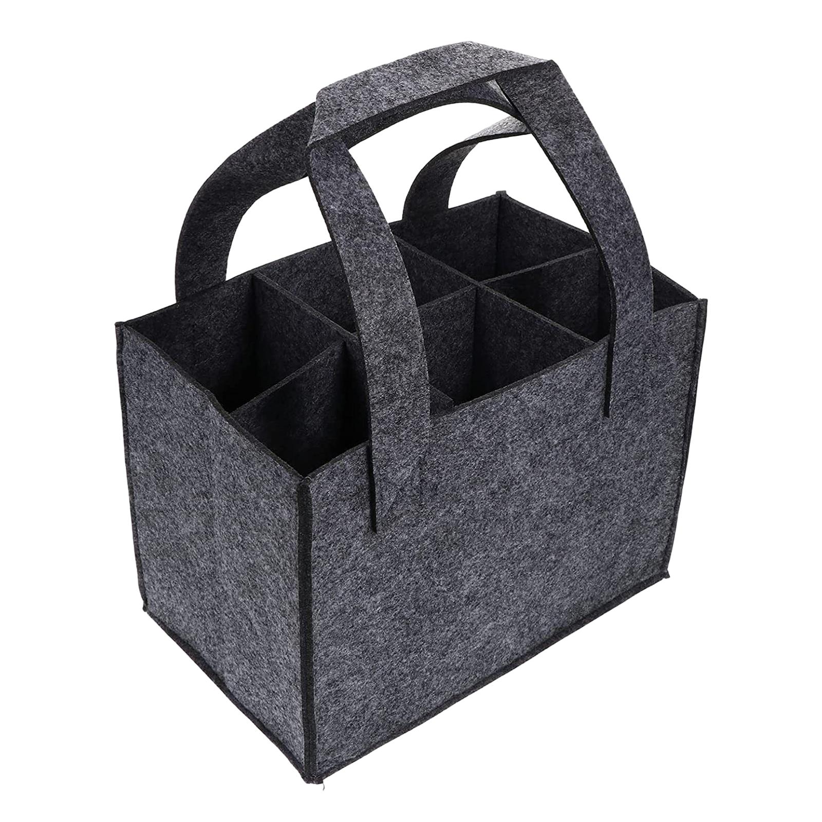 Bothyi - Caja De Almacenamiento De Navidad De 6 Botellas Portabotellas De Vino Portátil Para Soporte De Vino Gris