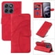 thumbnail image 2 of Funda tipo cartera con tapa para Motorola MOTO G77 5G con tarjetero, soporte y cubierta magnética Rojo, 2 of 4