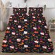 thumbnail image 1 of Halloween Hello_Kitty_ Quilt Set FullSoft Lightweight Quilts Quilted Bedspreads3 Pieces Set Queen SizeColorful Cartoon Print All Season 173*218CM, 1 of 5