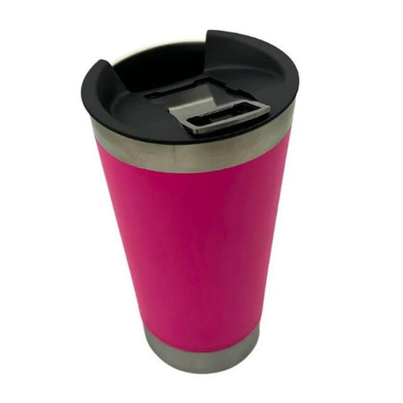 Vaso Térmico Acero Bebidas Frías / Calientes Con Destapador Color FOCSIA.