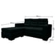 thumbnail image 5 of Sofá Seccional Antu 3 Cuerpos Felpa Negro, 5 of 5