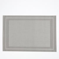 Xmhytop Juego De 6 Manteletes Individuales Para Mesa, Hechos De Pvc Resistente, Antideslizantes Y Termorresistentes, Ideal Para Hogares, Restaurantes Y Cocinas, Estilo R, 45*30Cm, Gris