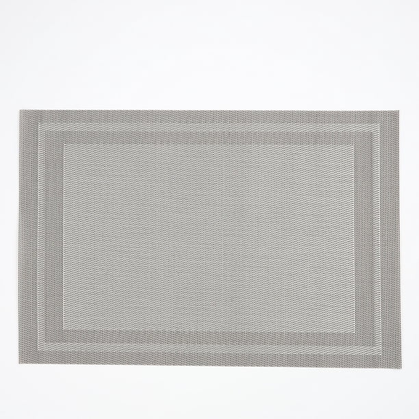 XmhyTop Juego de 6 Manteletes Individuales para Mesa, Hechos de PVC Resistente, Antideslizantes y Termorresistentes, Ideal para Hogares, Restaurantes y Cocinas, Estilo R, 45*30cm, Gris
