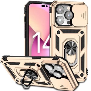 Estuche Gangxun Para Iphone 14 Pro Max, Soporte Giratorio 360°, Estilo Mecánico Y Magnético