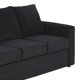 thumbnail image 3 of Sofá Kendy 3 Cuerpos + 2 Poufs Felpa Negro, 3 of 5
