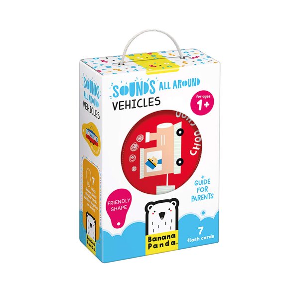 Tarjetas didácticas educativas Banana Panda Vehículos para 1+ años
