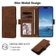 thumbnail image 5 of Funda Billetera Delgada para Xiaomi Redmi Note 9 Pro Max con Ranuras y Soporte Marrón, 5 of 6