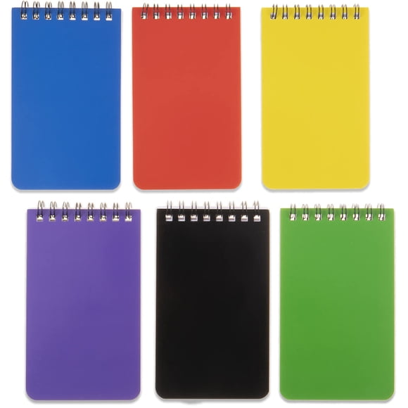 Cuaderno De Bolsillo Paquete De 6 Espiral Pequeña 75 Hojas