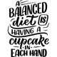 thumbnail image 1 of Frase Deco A Balanced Diet Is Having A Cupcake FR‑11020, 1 of 3