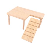 Magideal - S Para Hámster, Muebles Pequeños Para Mascotas Con Escalera De Escalada, Puente De Escalada Para Jerbos De Madera, Escaleras De Aterrizaje Bien