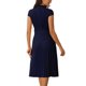 thumbnail image 3 of INSPIRE CHIC Vestido Plisado de Mujer para Regreso a Clases, Atuendo de Maestra, Cuello Simulado, Manga Corta, Vestido Línea A con Cinturón, Talla S, Azul Oscuro, 3 of 6