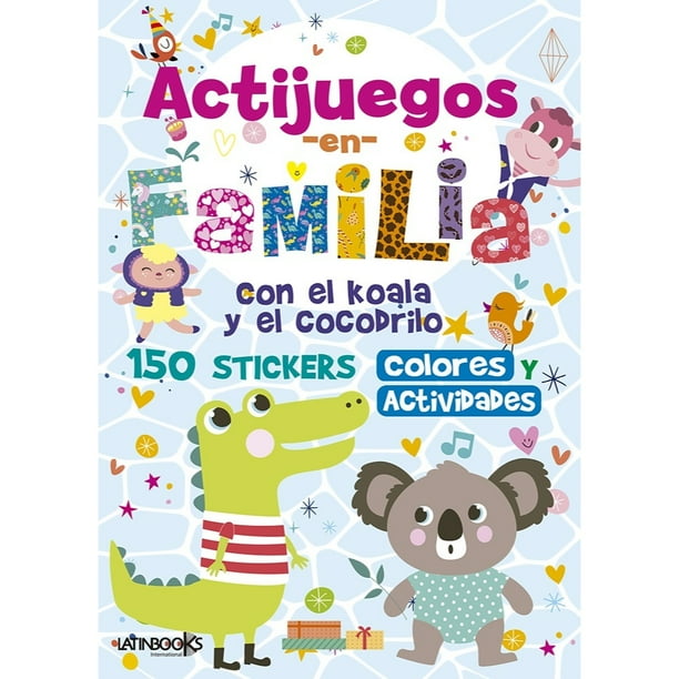 Libro Actijuegos - Con El Koala Y El Cocodrilo / 28 Páginas De 21 X 29,5 Cm. Tapa De Cartulina Plastificada Y Abrochada.