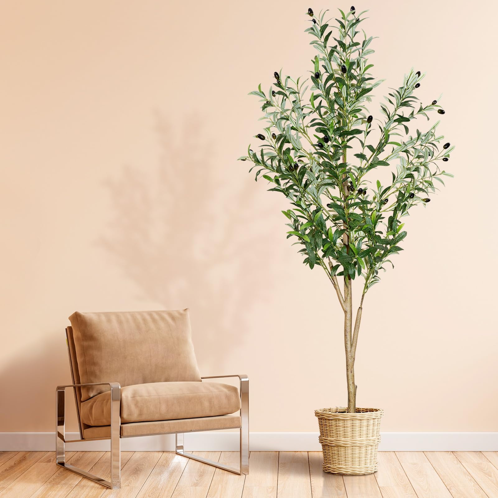 Olivo Artificial Plantsworld De 6 Pies Con Hojas Realistas
