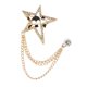 thumbnail image 1 of Trajes Broche Pin Estrella Cráneo Pin Insignia Borla Camisa de cadena Collar Pin Dorado, 1 of 5