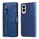 thumbnail image 1 of Funda tipo cartera para Samsung Galaxy S25 Edge con bolsillo con cremallera y ranuras para tarjetas – Función de soporte Azul, 1 of 5