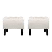 Bodevir - Set Pouf Wood 1C Felpa 00 Crudo