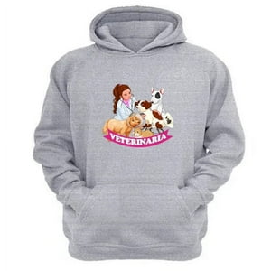 Genérico - Polerón Canguro Veterinaria Gris Claro Talla Xl Unisex