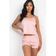 thumbnail image 1 of CCWHOLESALESCLOTHINGS Conjunto de Blusa, Top y Shorts de Tirantes Rosa para Mujer, Talla L, 1 of 5