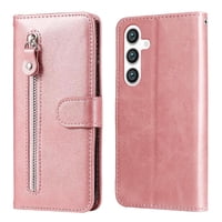 Gangxun - Funda Con Cremallera Para Samsung Galaxy S25 Plus, Carcasa Cartera De Cuero Pu Con Soporte Y Tarjetero