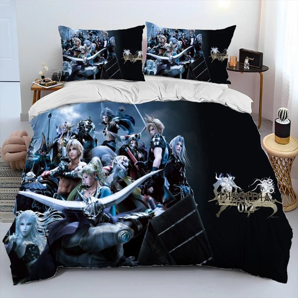 Final Fantasy Series GamesComforter Bedding Set,Duvet Cover Bed Set Quilt Cover Pillowcase, Size Bedding Set Bed Sheets
