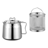 Bothyi - Olla Freidora De Acero Inoxidable, Recipientes Para Grasa Para Cocinar, Almacenamiento De Aceites, Hornear, 1,5 L