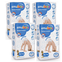 Pack X4 Emubaby Premium Xg 56 Pañales