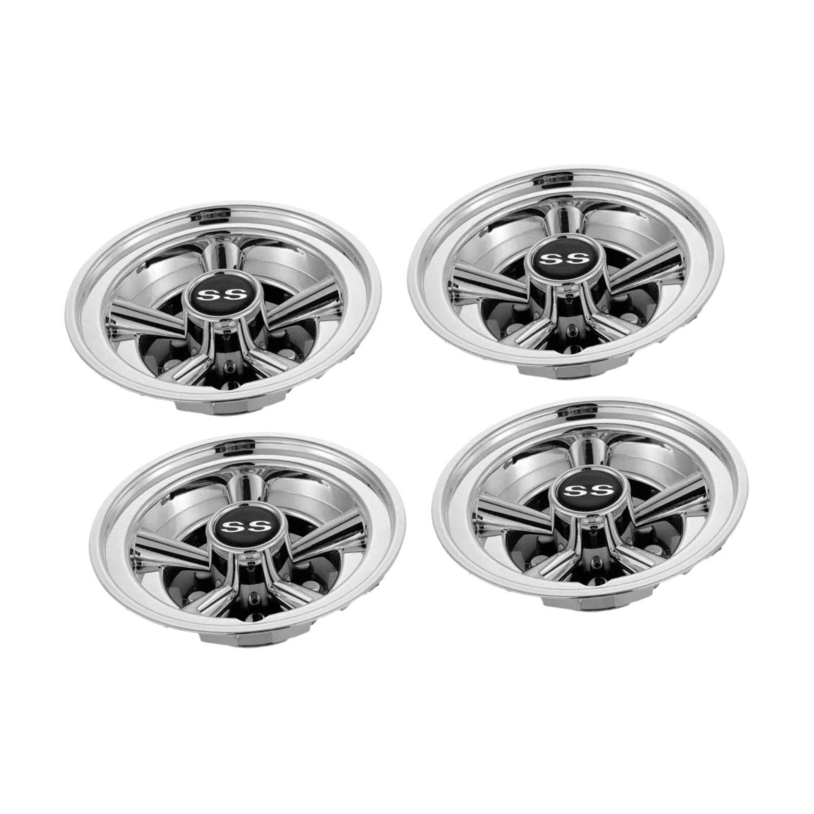Magideal - 4x Cubiertas Para Ruedas De Carro De Golf, Tapacubos Para Carro De Golf, Equipo De Golf Profesional Tapacubos Universales Fáciles De Quitar Para Carro Plata