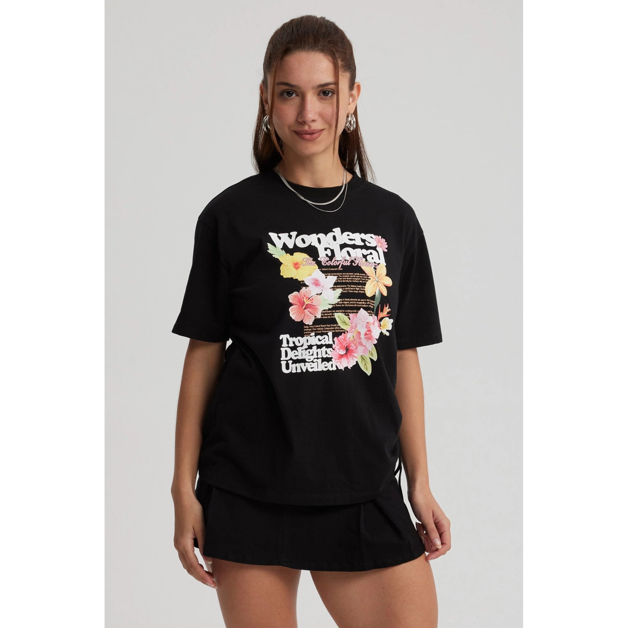 Fashionspark - Polera Mujer Oversize Recogido Negro