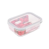 Homewell - Contenedor Hermetico Vidrio Rectangular 680Ml