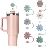 Xinqihang - 7 Tapas De Silicona Para Pajitas De 10 Mm De Diámetro, Compatibles Con Vasos Stanley De 20, 30 Y 40 Oz. Tapas Con Asa Para Vasos Stanley De 40 Oz. Tapas Antipolvo Para Botellas De Agua.