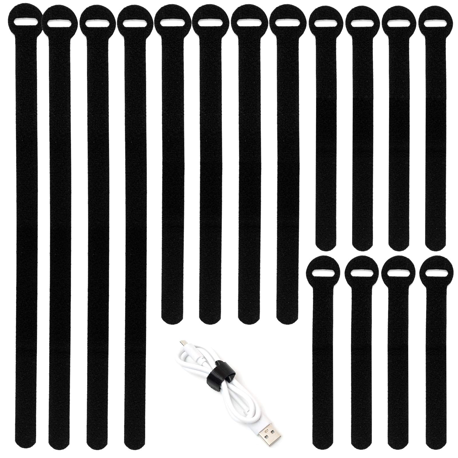 Have Me Td - Bridas Reutilizables 100 Unidades Nailon Negro 10+15+20+25 Cm