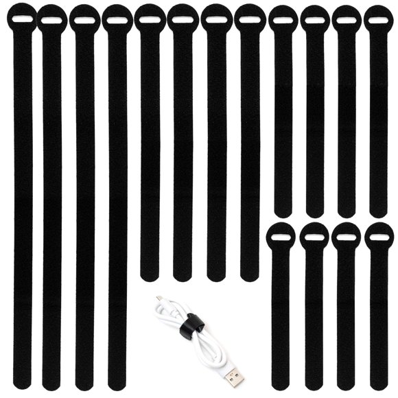 Bridas Reutilizables 100 Unidades Nailon Negro 10+15+20+25 Cm