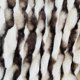 thumbnail image 2 of Manta decorativa de piel sintética chinchilla Plutus en blanco, carbón y nieve, 2 of 2