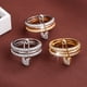 thumbnail image 5 of Anillo creativo de tres colores, anillo desmontable, personalidad femenina, microincrustaciones, anillo de pin de circonita AAA, 5 of 5