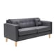 thumbnail image 2 of Sofa New Retro 3C + 2 Pouf Felpa 05 Gris, 2 of 6