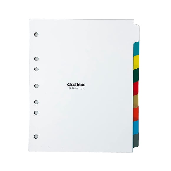 Separadores de Carpeta Carstens de 9 Pestañas Multicolores