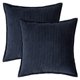 thumbnail image 1 of REGALWOVEN Fundas de Cojín Decorativas a Rayas Paquete de 2 Fundas de Almohada Suaves para Sofá Decoración del Hogar Azul Marino 20 x 20 Pulgadas, 1 of 6