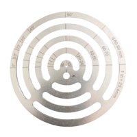 Bothyi - Regla De Dibujo De Artesanía En Cuero, Herramienta De Suministros Duraderos Hechos A Mano Para Hacer Agujeros Circulares