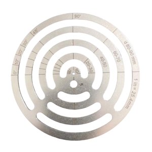Bothyi - Regla De Dibujo De Artesanía En Cuero, Herramienta De Suministros Duraderos Hechos A Mano Para Hacer Agujeros Circulares