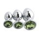 thumbnail image 3 of Tapones De Pesas De Acero Inoxidable Tapón Anal Juguetes Para Adultos Con Joyas Verde Claro, 3 of 5